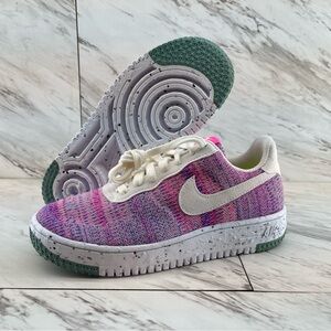 Nike Air Force 1 Crater Flyknit Pink Women's Sneakers Shoes